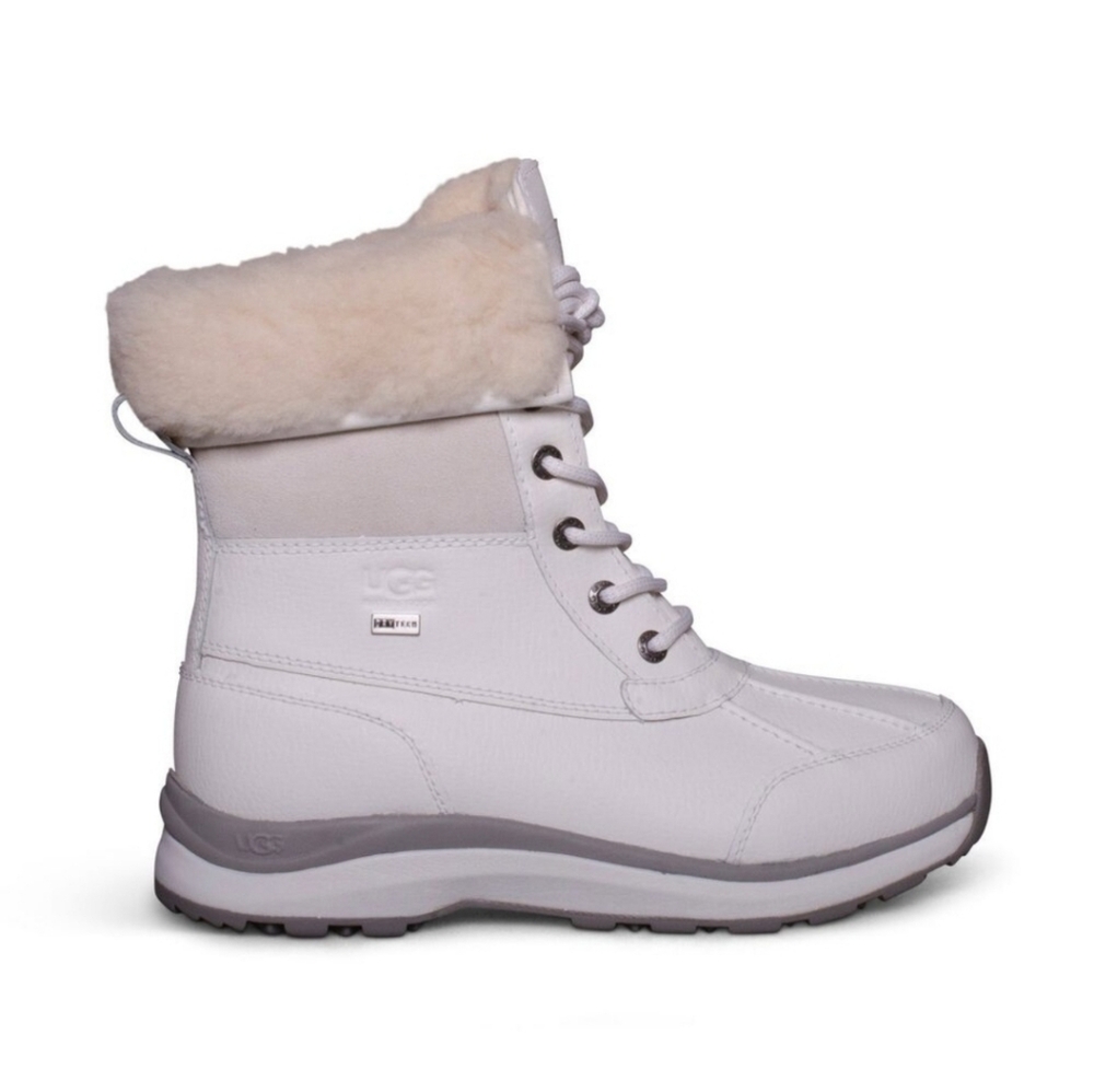 Ugg Adirondack III Quilt Boots Women's 9 Bright White/Gray - Picture 2 of 13